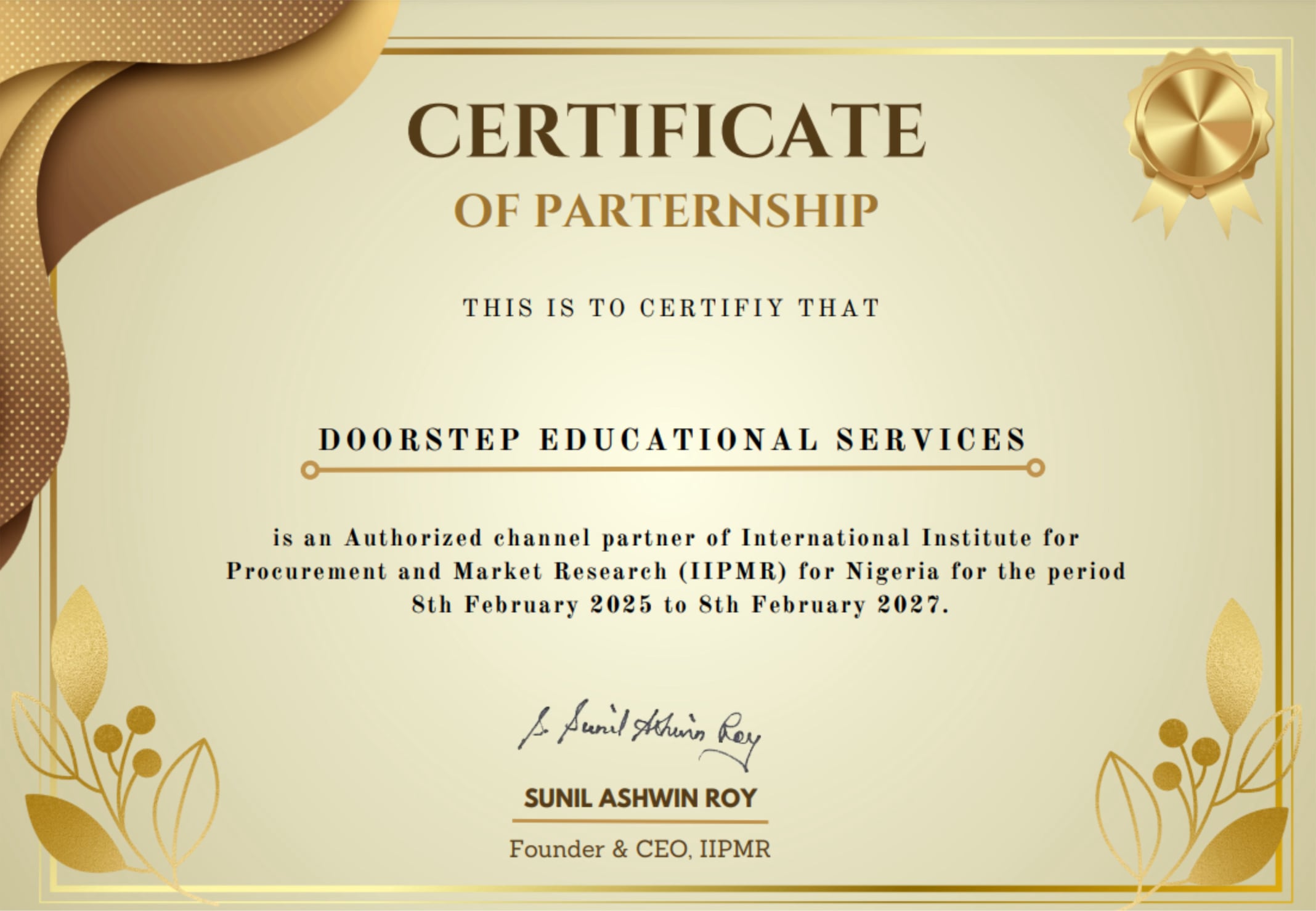 Certificate of Partnership